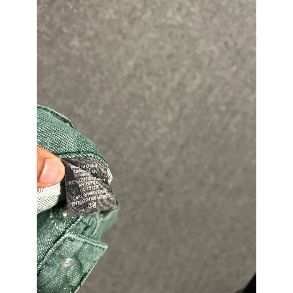Marithe francois girbaud jeans mens green baggy Y2K skater fit 37X30 (tag 40)